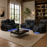 JACE-2 Power Motion Living Room Set with Massage, Heat & LED Lighting