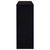 Prescott Home Bar Wine Table - Black High Gloss with Glass Shelves, Stemware Holder & Chrome Accents – view 5