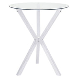 Denali 35" Round Glass Top Bar Table