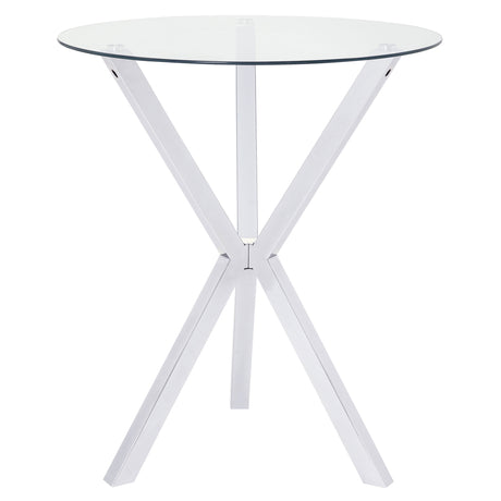 Denali 35" Round Glass Top Bar Table