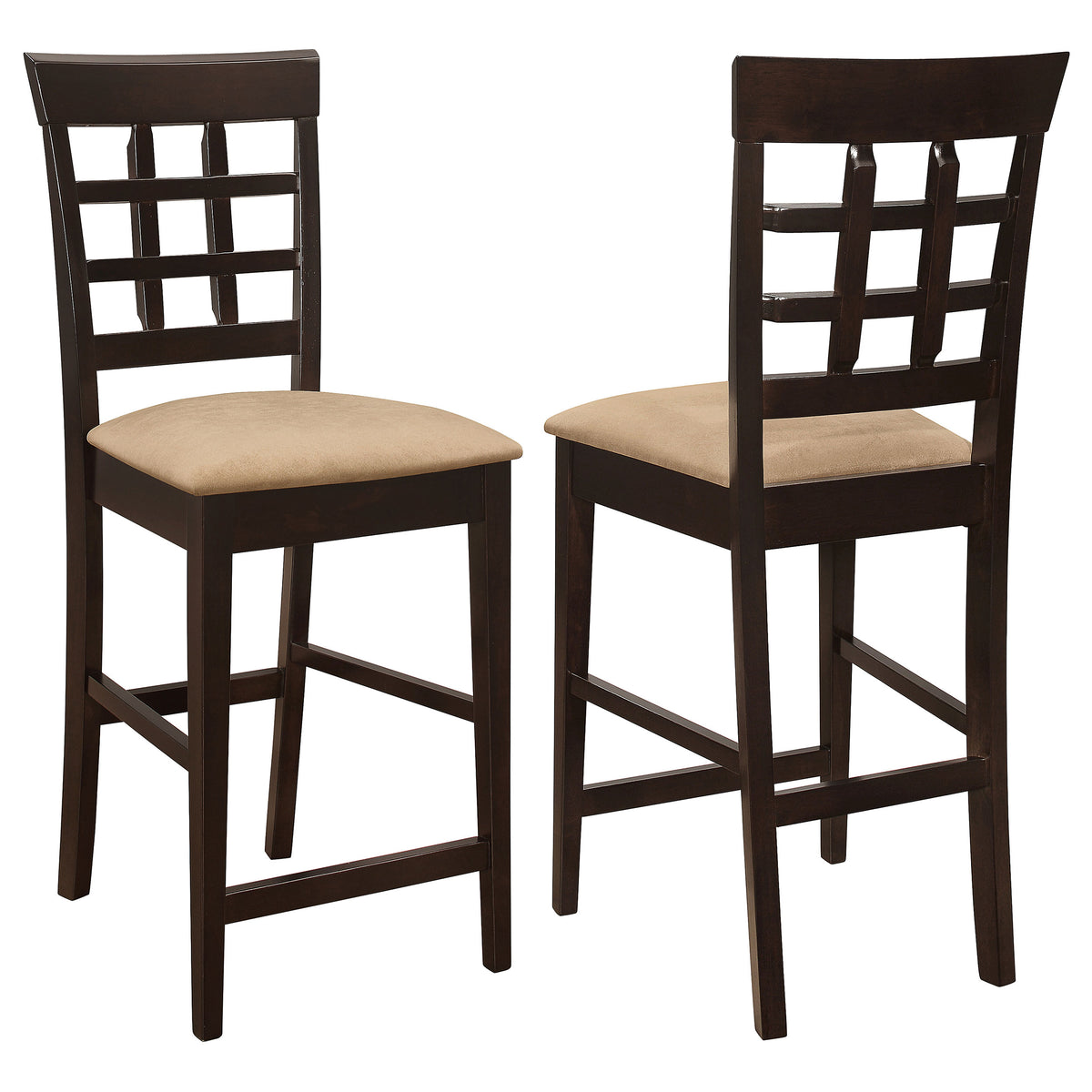 Gabriel Lattice Back Counter Height Chairs (Set of 2) - Set of 2 Counter Chairs