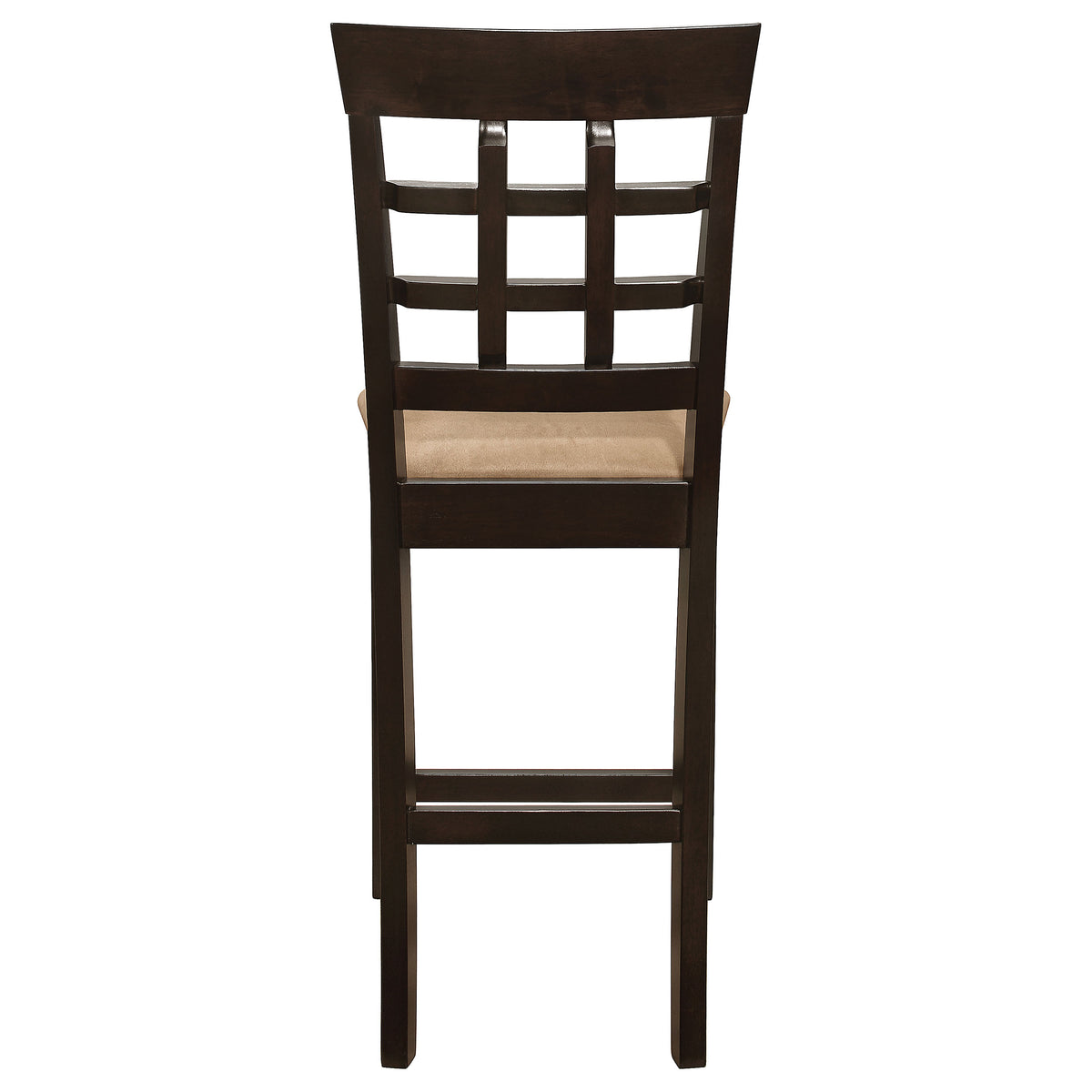 Gabriel Lattice Back Counter Height Chairs (Set of 2) - Padded Beige Seats in Cappuccino – view 8