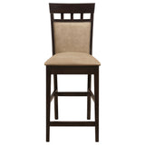 Gabriel Counter Height Chairs, Set of 2 - Tan Upholstered Seat & Back with Cappuccino Wood Frame – view 4
