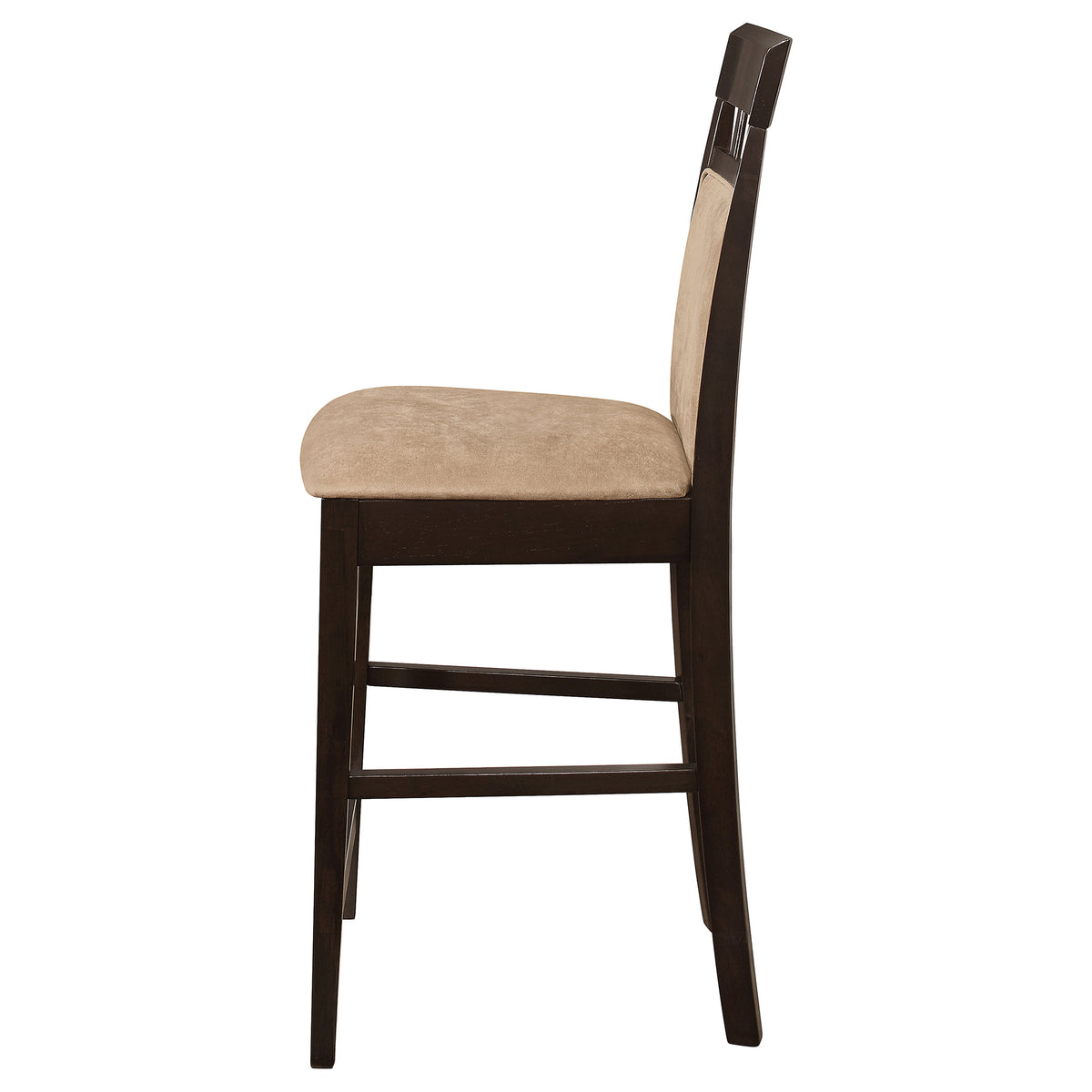 Gabriel Counter Height Chairs, Set of 2 - Tan Upholstered Seat & Back with Cappuccino Wood Frame – view 6