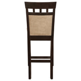 Gabriel Counter Height Chairs, Set of 2 - Tan Upholstered Seat & Back with Cappuccino Wood Frame – view 8