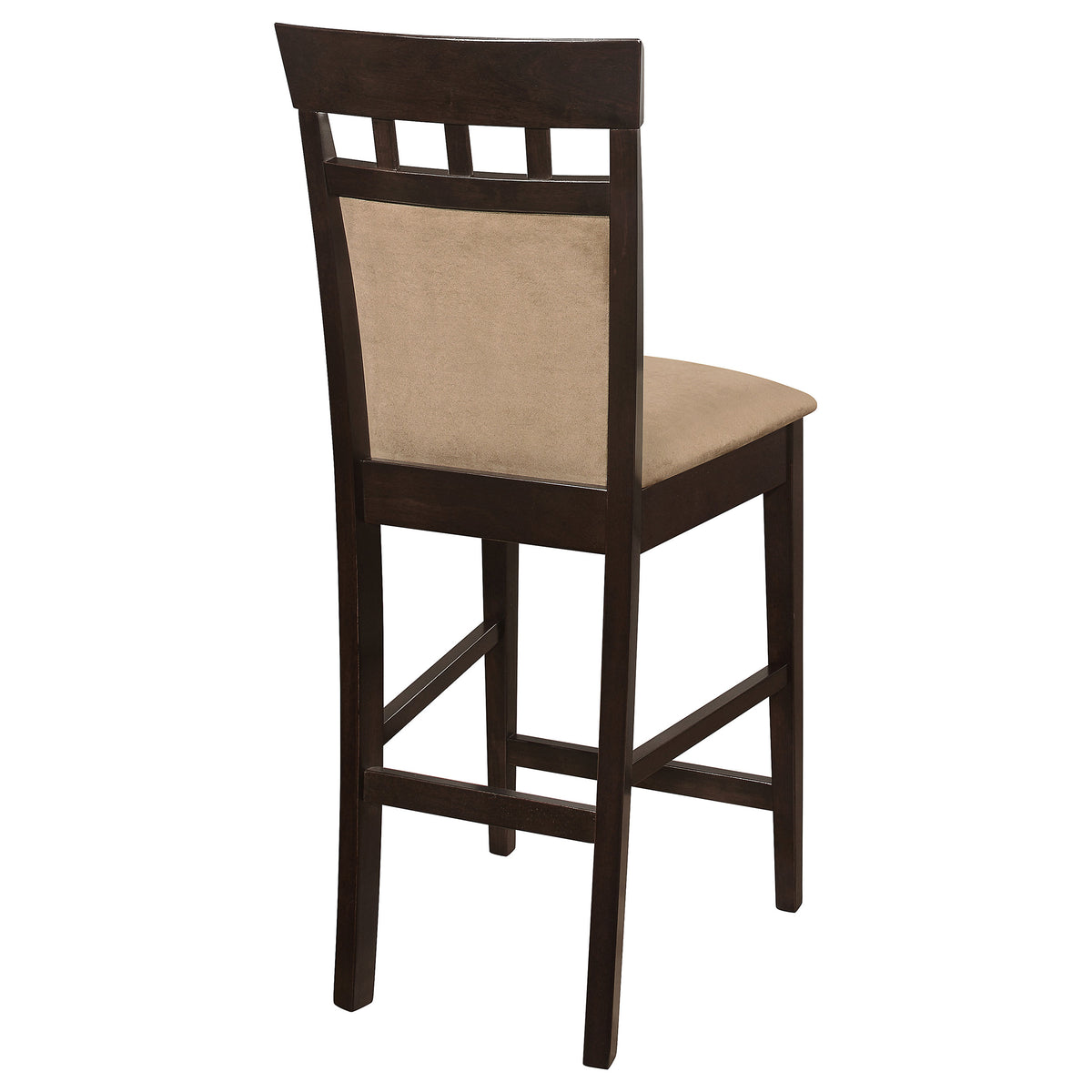 Gabriel Counter Height Chairs, Set of 2 - Tan Upholstered Seat & Back with Cappuccino Wood Frame – view 9