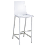 Juelia Clear Acrylic Adjustable Bar Chairs, Set of 2 - Chrome Base with Back & Footrest – view 3