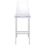 Juelia Clear Acrylic Adjustable Bar Chairs, Set of 2 - Chrome Base with Back & Footrest – view 4