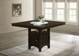 Gabriel Square Counter Height Dining Table & Sets - Lazy Susan & Wine Storage in Cappuccino – view 1