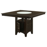 Gabriel Square Counter Height Dining Table & Sets - Lazy Susan & Wine Storage in Cappuccino – view 9