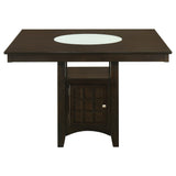 Gabriel Square Counter Height Dining Table & Sets - Lazy Susan & Wine Storage in Cappuccino – view 10