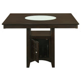 Gabriel Square Counter Height Dining Table & Sets - Lazy Susan & Wine Storage in Cappuccino – view 11