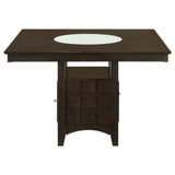 Gabriel Square Counter Height Dining Table & Sets - Lazy Susan & Wine Storage in Cappuccino – view 12