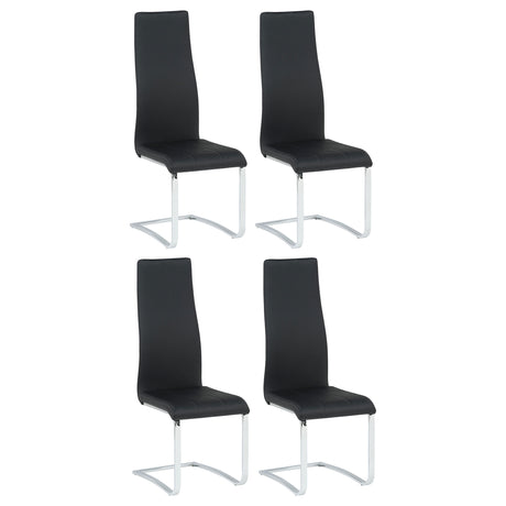 Montclair Cantilever Dining Chairs (Set of 4) - Black