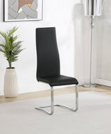 Montclair Cantilever Dining Chairs (Set of 4) - Leatherette with Chrome Base in Black or White – view 1