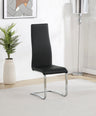 Montclair Cantilever Dining Chairs (Set of 4) - Leatherette with Chrome Base in Black or White – view 1