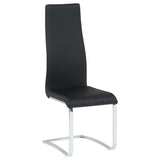 Montclair Cantilever Dining Chairs (Set of 4) - Leatherette with Chrome Base in Black or White – view 5