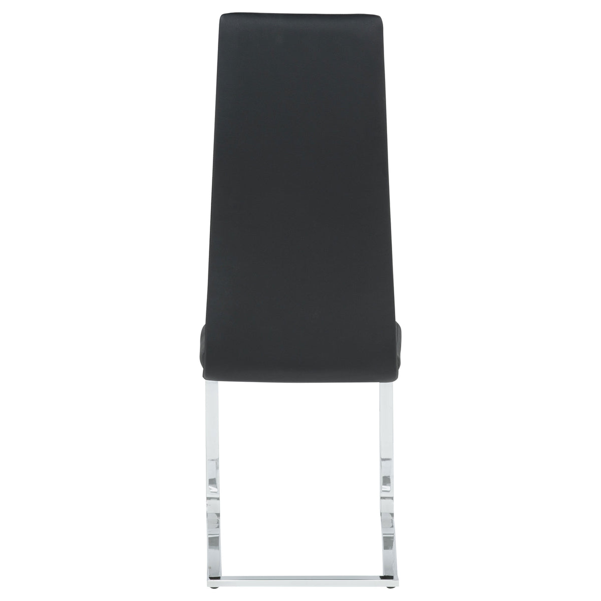 Montclair Cantilever Dining Chairs (Set of 4) - Leatherette with Chrome Base in Black or White – view 10
