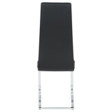 Montclair Cantilever Dining Chairs (Set of 4) - Leatherette with Chrome Base in Black or White – view 10