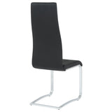 Montclair Cantilever Dining Chairs (Set of 4) - Leatherette with Chrome Base in Black or White – view 11