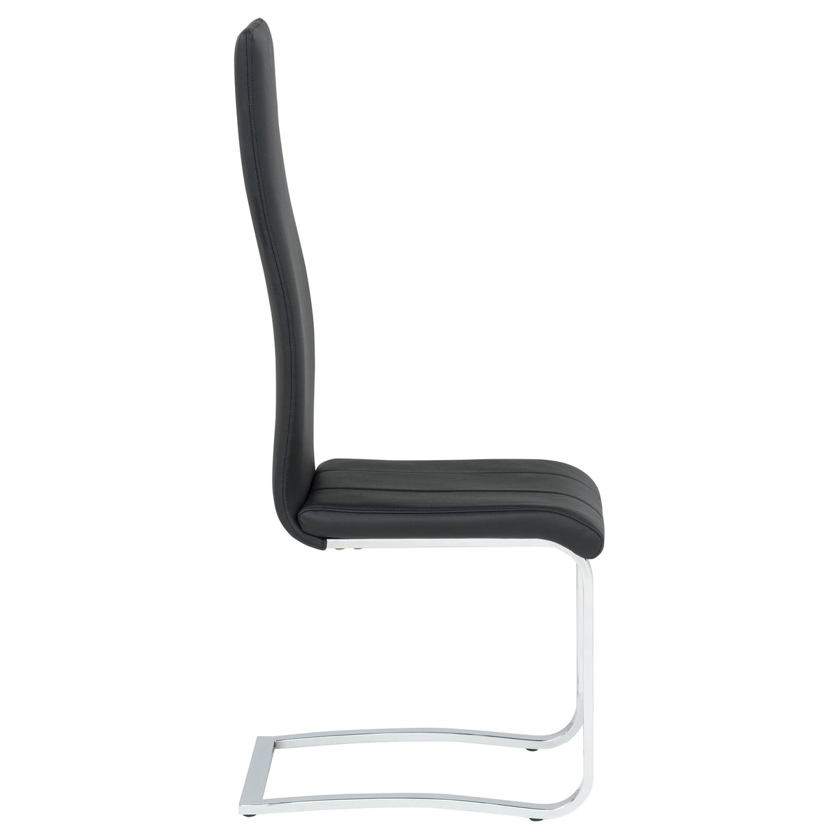 Montclair Cantilever Dining Chairs (Set of 4) - Leatherette with Chrome Base in Black or White – view 12