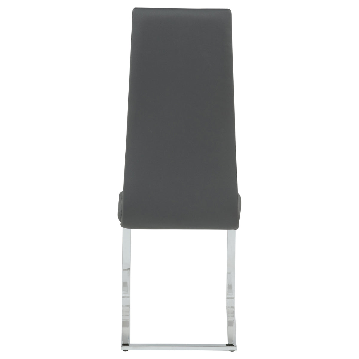Montclair Cantilever Dining Chairs - Grey Leatherette & Chrome, Set of 4 – view 8