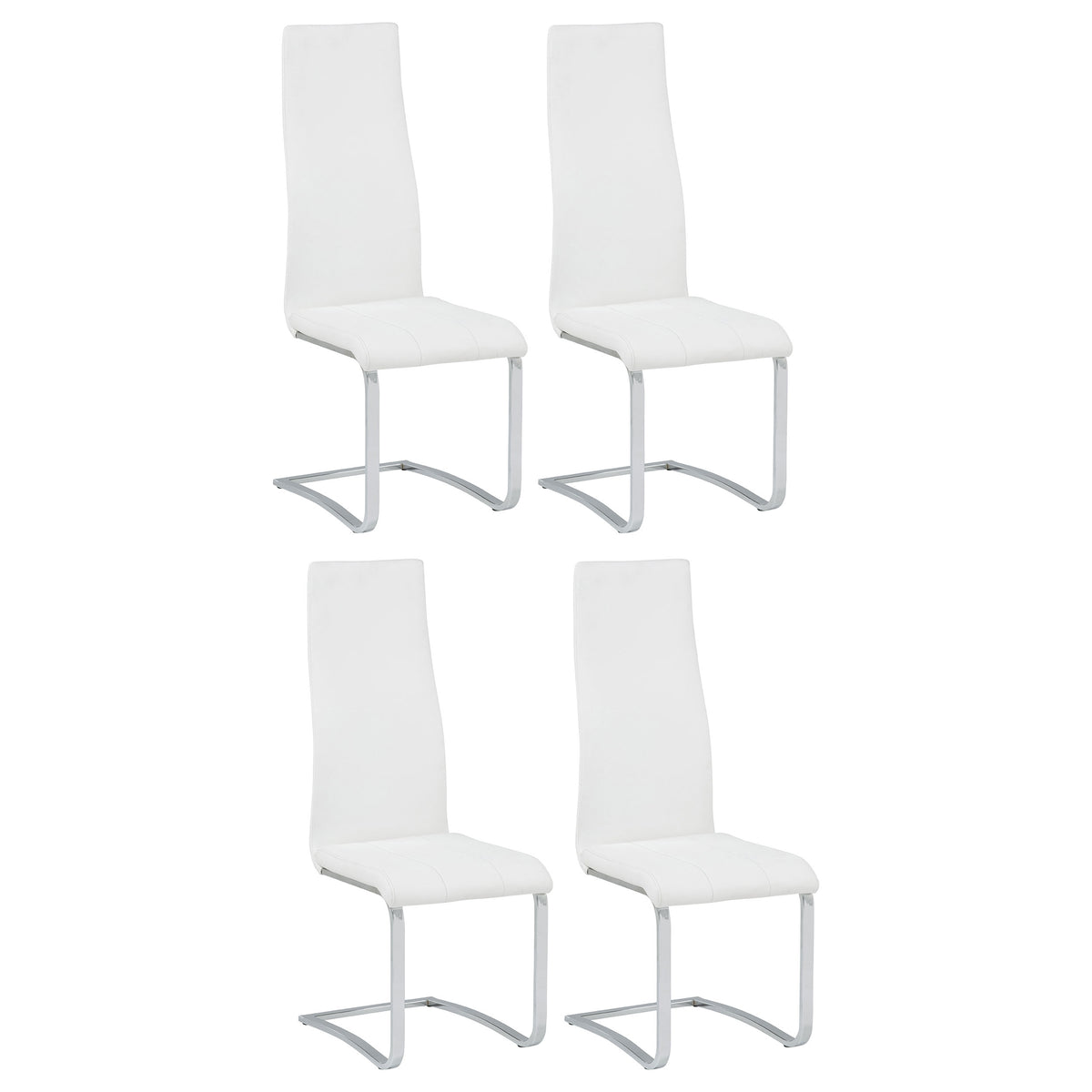 Montclair Cantilever Dining Chairs (Set of 4) - White