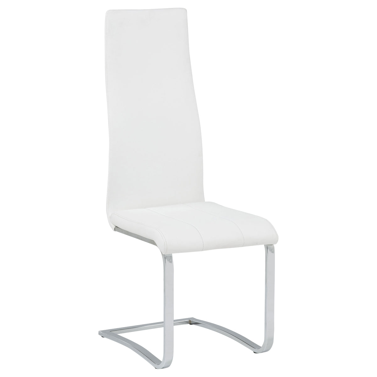 Montclair Cantilever Dining Chairs (Set of 4) - Leatherette with Chrome Base in Black or White – view 14
