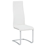 Montclair Cantilever Dining Chairs (Set of 4) - Leatherette with Chrome Base in Black or White – view 14