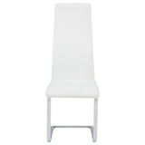 Montclair Cantilever Dining Chairs (Set of 4) - Leatherette with Chrome Base in Black or White – view 15