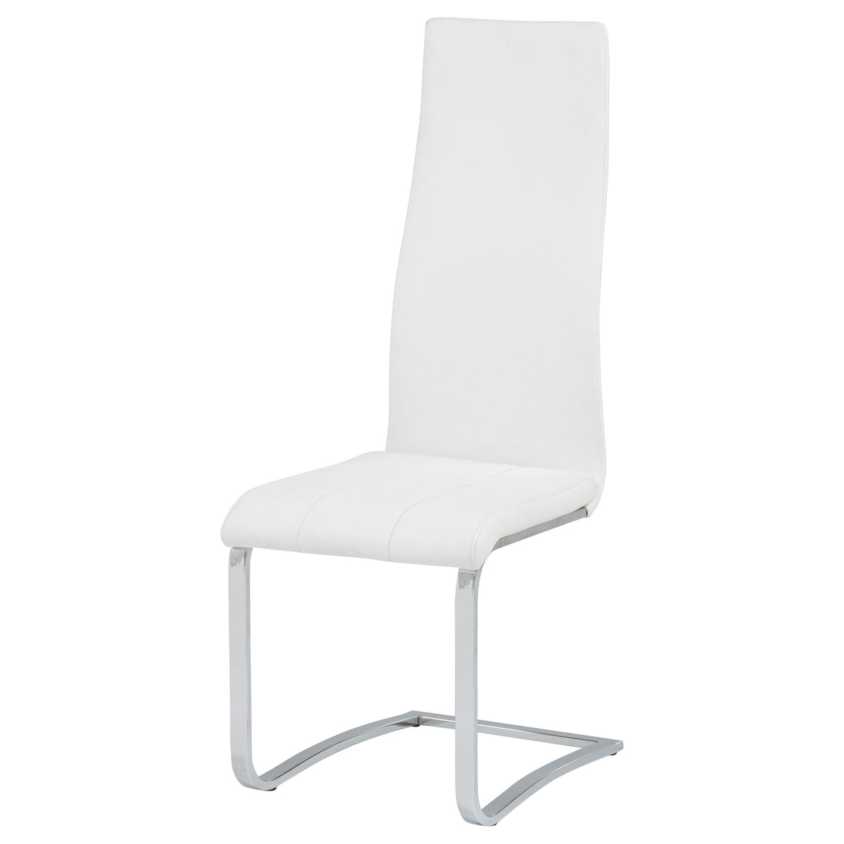 Montclair Cantilever Dining Chairs (Set of 4) - Leatherette with Chrome Base in Black or White – view 16