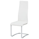 Montclair Cantilever Dining Chairs (Set of 4) - Leatherette with Chrome Base in Black or White – view 16