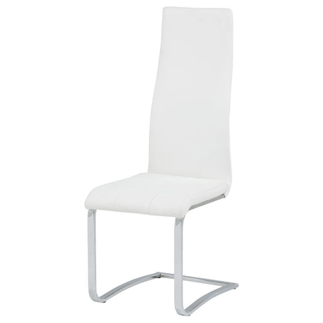 Montclair Cantilever Dining Chairs (Set of 4) - Leatherette with Chrome Base in Black or White – view 16