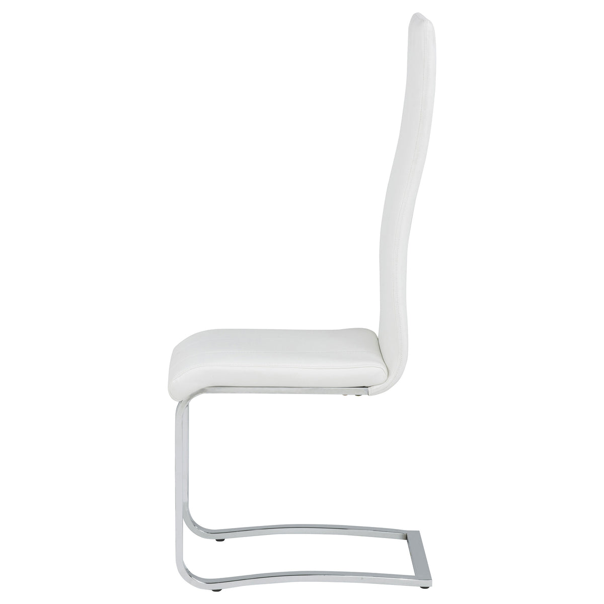 Montclair Cantilever Dining Chairs (Set of 4) - Leatherette with Chrome Base in Black or White – view 17