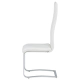 Montclair Cantilever Dining Chairs (Set of 4) - Leatherette with Chrome Base in Black or White – view 17