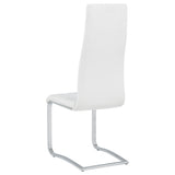 Montclair Cantilever Dining Chairs (Set of 4) - Leatherette with Chrome Base in Black or White – view 18