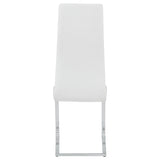 Montclair Cantilever Dining Chairs (Set of 4) - Leatherette with Chrome Base in Black or White – view 19