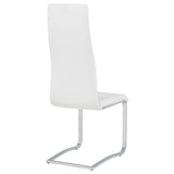 Montclair Cantilever Dining Chairs (Set of 4) - Leatherette with Chrome Base in Black or White – view 20
