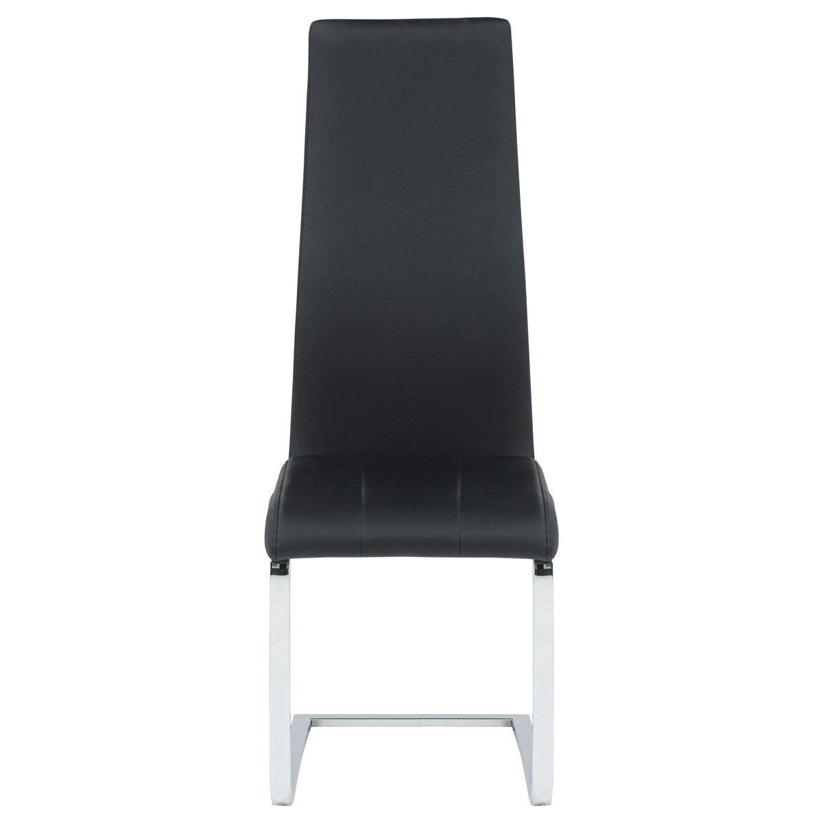 Montclair Cantilever Dining Chairs (Set of 4) - Leatherette with Chrome Base in Black or White – view 6