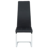 Montclair Cantilever Dining Chairs (Set of 4) - Leatherette with Chrome Base in Black or White – view 6
