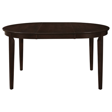 Gabriel Oval Extension Dining Table & Sets - Transitional Cappuccino with Upholstered Side Chairs – view 15