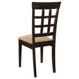 Gabriel Oval Extension Dining Table & Sets - Transitional Cappuccino with Upholstered Side Chairs – view 20