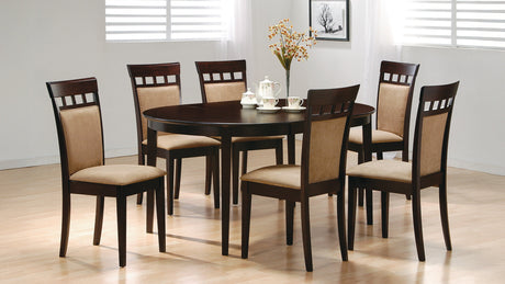 Gabriel Oval Extension Dining Table & Sets - 7pcs- Table + 6 Upholstered-Back Chairs
