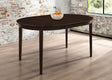 Gabriel Oval Extension Dining Table & Sets - Transitional Cappuccino with Upholstered Side Chairs – view 1