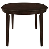 Gabriel Oval Extension Dining Table & Sets - Transitional Cappuccino with Upholstered Side Chairs – view 8