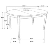 Gabriel Oval Extension Dining Table & Sets - Transitional Cappuccino with Upholstered Side Chairs – view 10