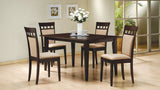 Gabriel 59" Rectangular Dining Table & Sets - 5pcs- Table + 4 Upholstered-Back Chairs