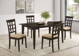 Gabriel 59" Rectangular Dining Table & Sets - 5pcs- Table + 4 Lattice-Back Chairs
