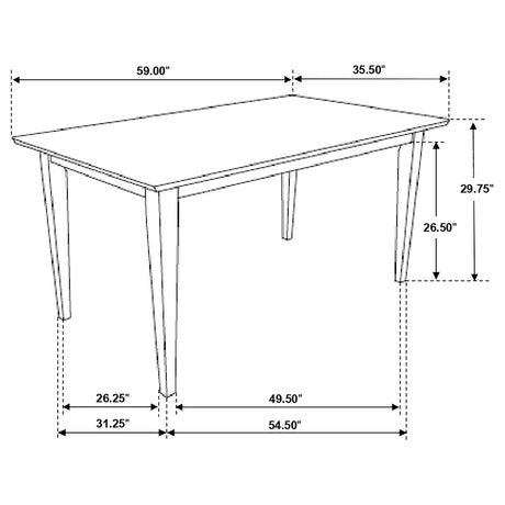 Gabriel 59" Rectangular Dining Table & Sets - Transitional Cappuccino with Lattice or Upholstered-Back Chairs – view 13