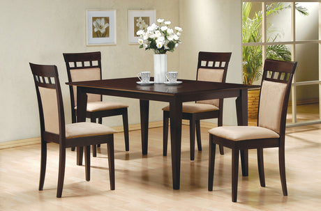 Gabriel 59" Rectangular Dining Table & Sets - Transitional Cappuccino with Lattice or Upholstered-Back Chairs – view 14